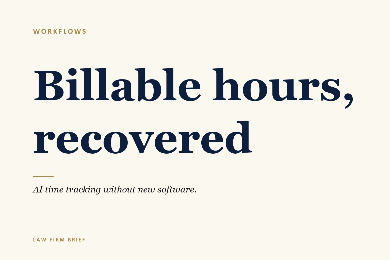 ai time tracking billable hours workflow