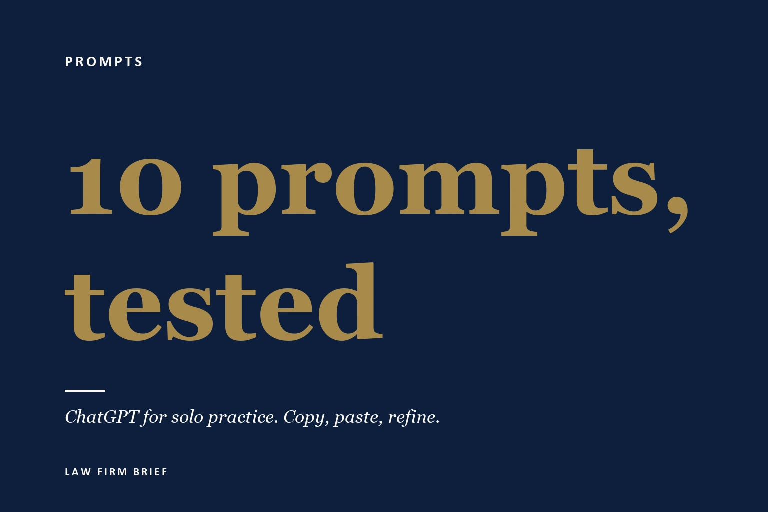 10 chatgpt prompts solo lawyer