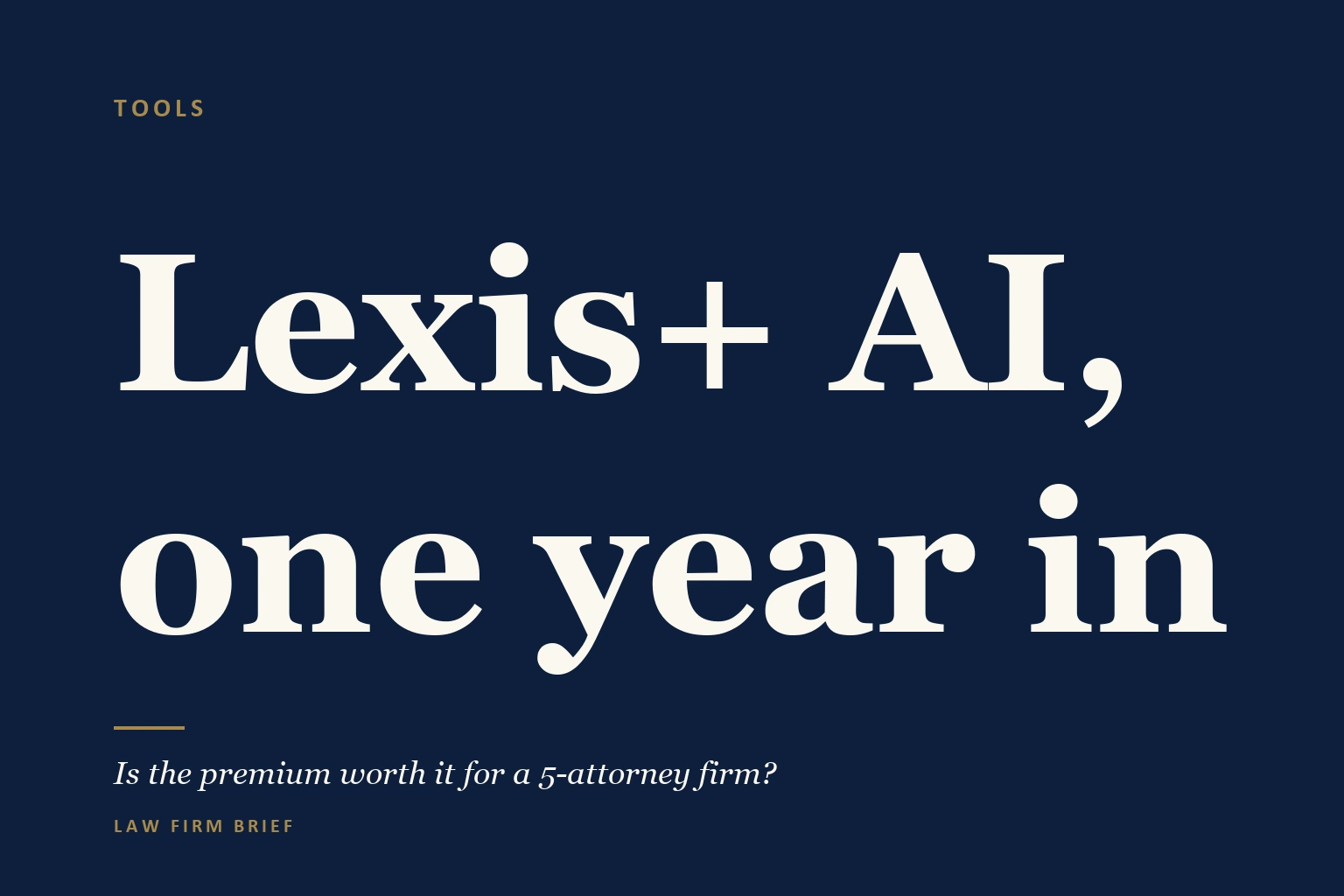 lexis ai one year five attorney firm