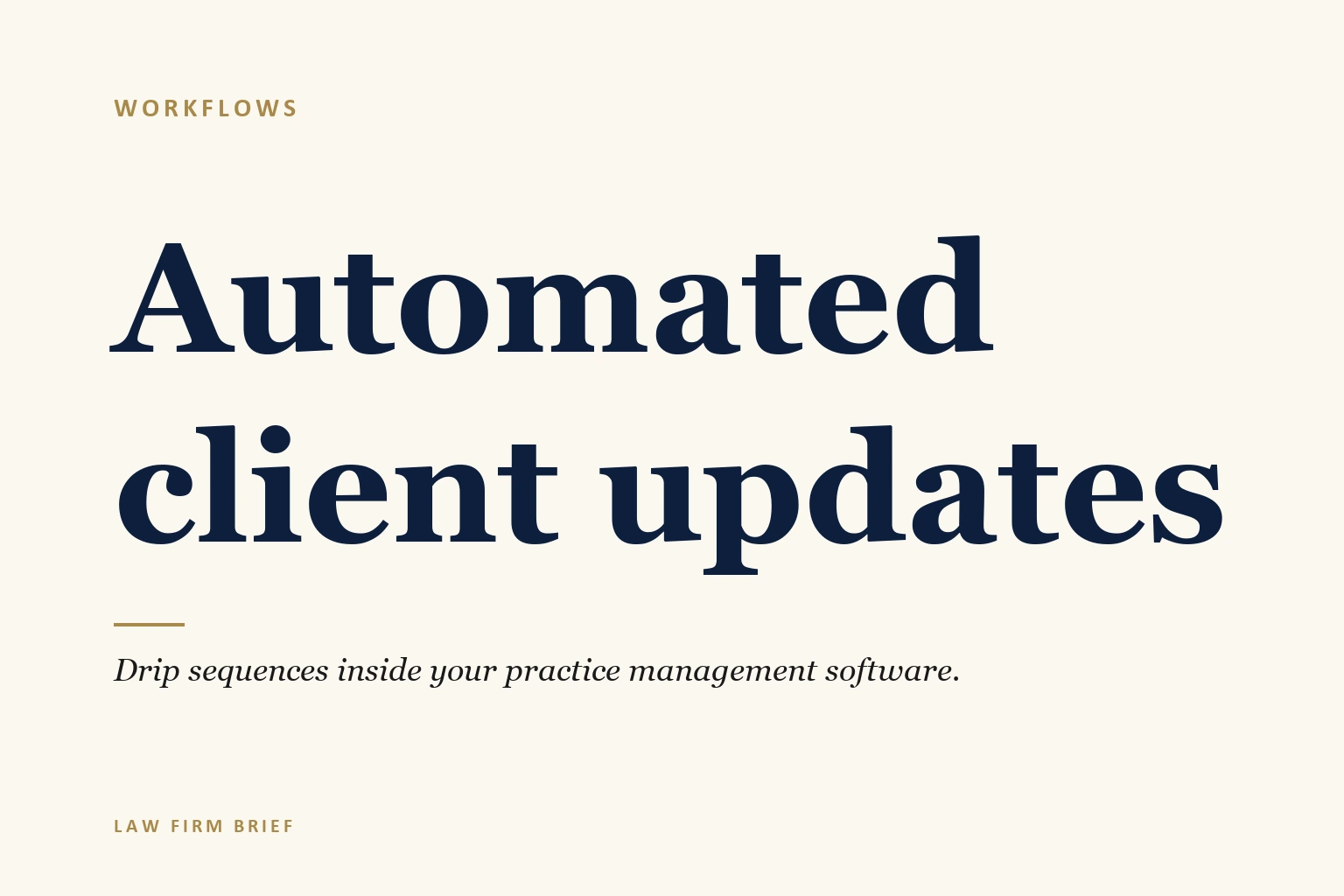 automated client communication drip sequences