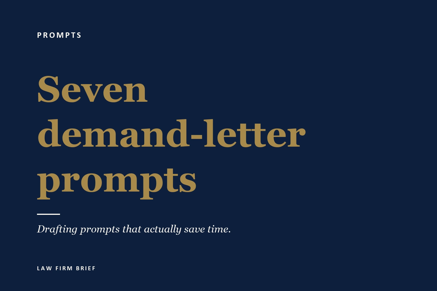 7 demand letter drafting prompts