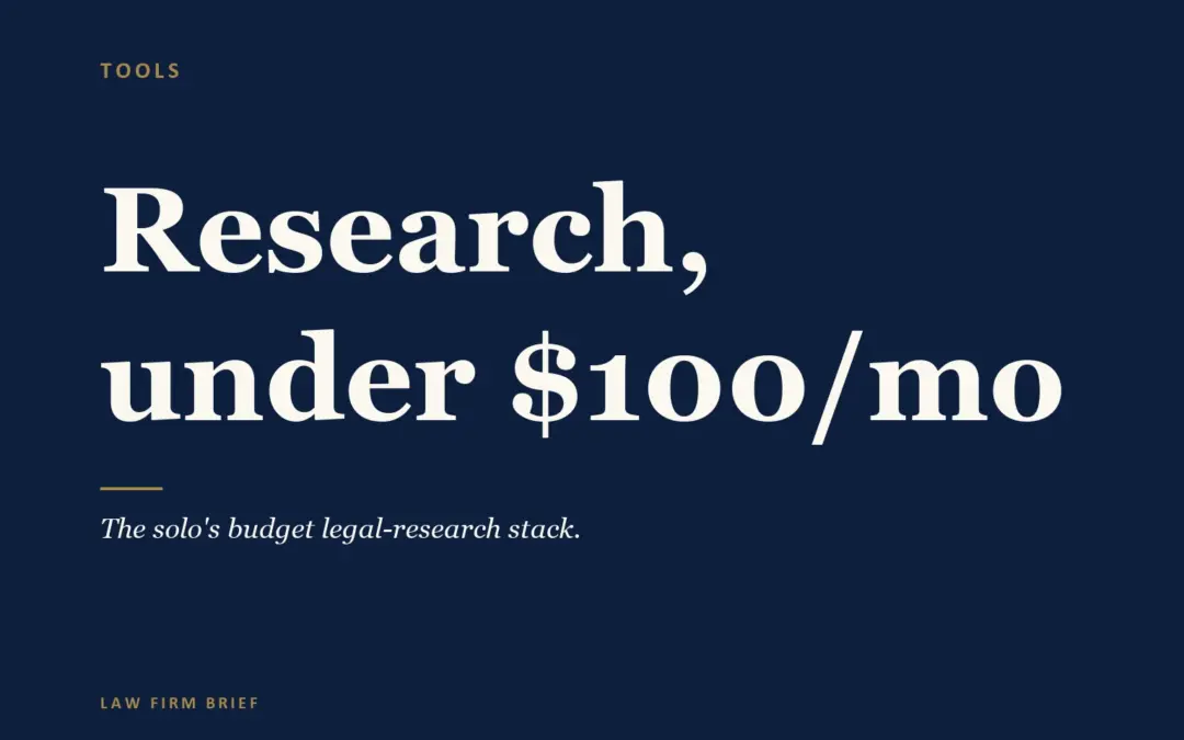 best ai legal research stack under 100 month