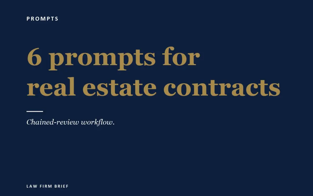 6 prompt sequence real estate contracts